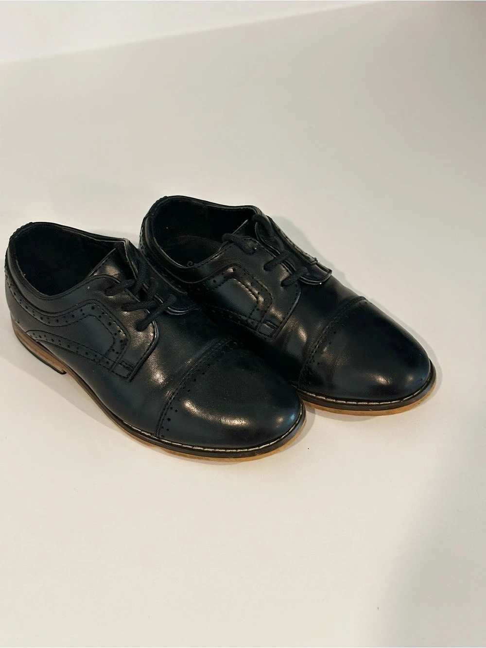 Black Stacy Adams Dickinson Cap Toe Oxford Toddler Boys 8c